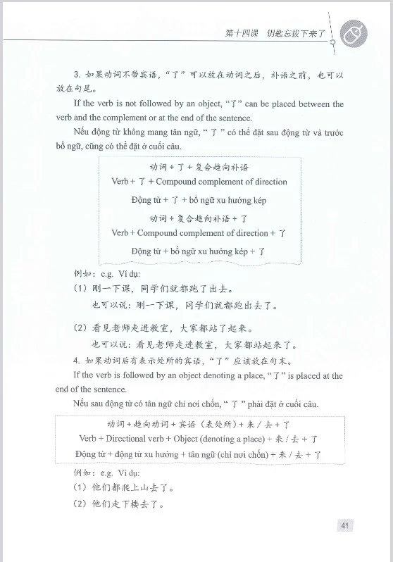 Ngữ pháp trong sách giáo trình Hán ngữ 4
