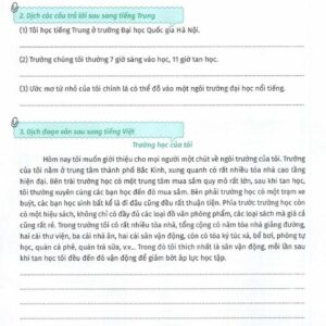 Nội dung Sách Luyện dịch song ngữ Việt Trung Tập 1