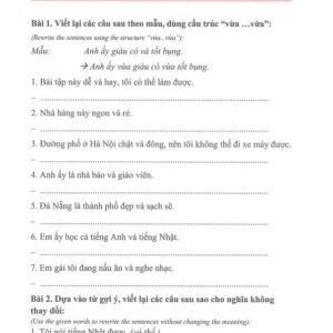 Sách Bài tập Tiếng Việt 123 Tiếng Việt cho Người nước ngoài