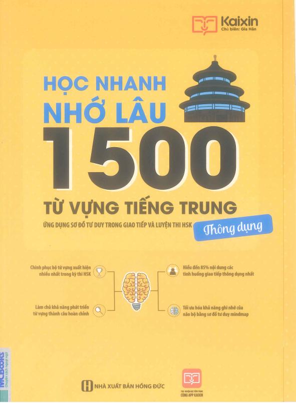 Học Nhanh Nhớ Lâu 1500 Từ Vựng Tiếng Trung