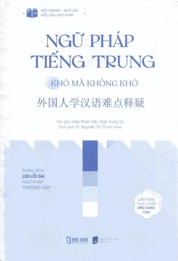 Ngữ pháp tiếng Trung Khó mà không Khó