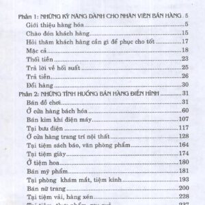 Mục Lục Sách Tiếng Hàn Dành Cho Nhân Viên Bán Hàng