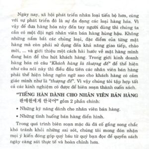 Giới Thiệu Sách Tiếng Hàn Dành Cho Nhân Viên Bán Hàng